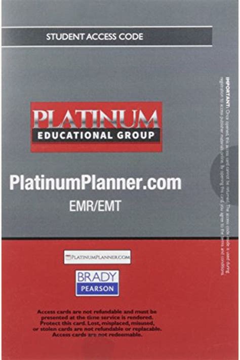 platinum planner student access card Doc