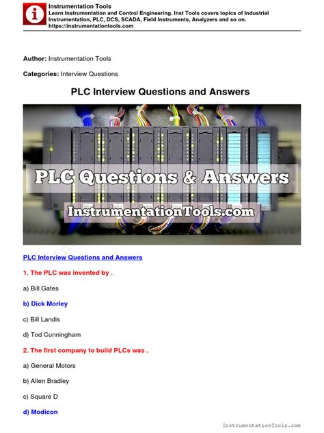 plc test questions and answers PDF