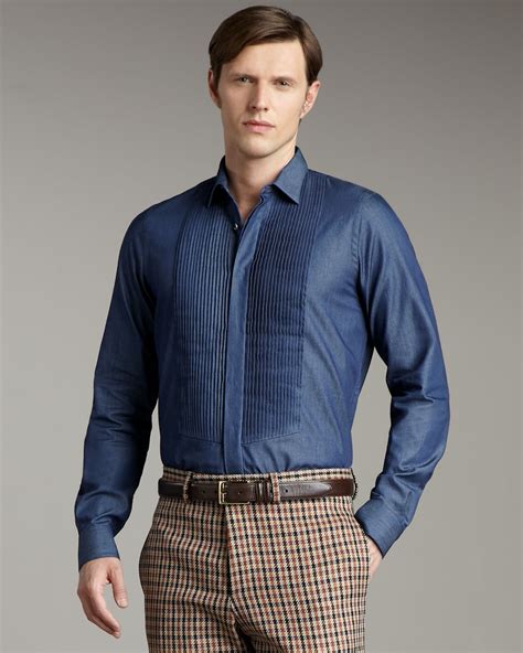 pleated shirt mens