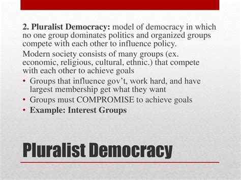 pluralist democracy interest groups