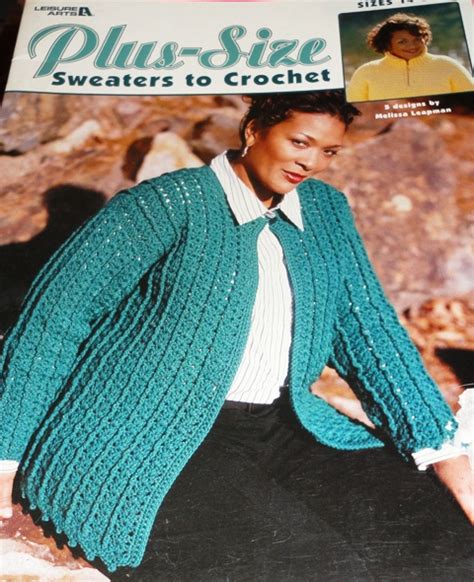plus size sweaters to crochet leisure arts 3530 Reader