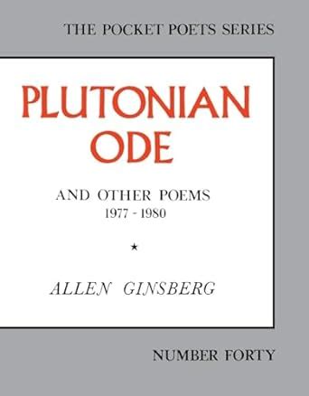 plutonian ode and other poems 1977 1980 city lights pocket poets series Doc