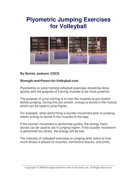 plyometric jumping exercises for volleyball landing page Reader