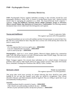 pmb psychographic clusters print measurement bureau pdf Doc