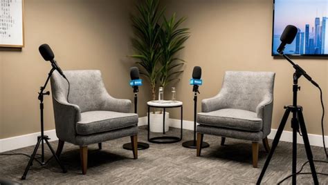 podcast interview - studio microphone