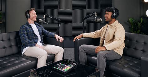 podcast interview preparation AI - two people podcasting