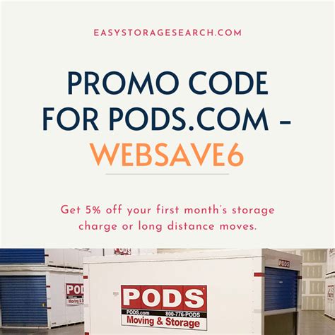 pods storage promo code