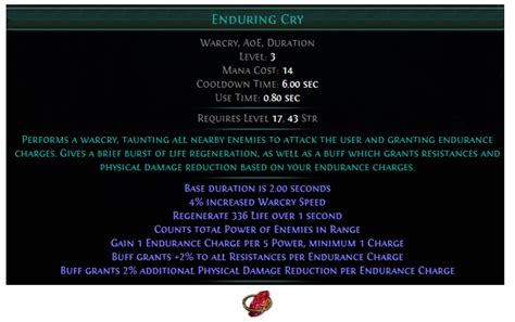 poe enduring cry