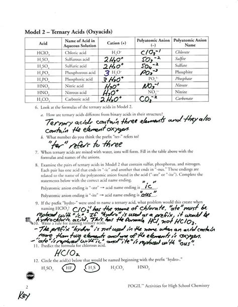 pogil activities for high school chemistry acids a Doc