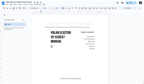 polar electro ce0537 manual PDF