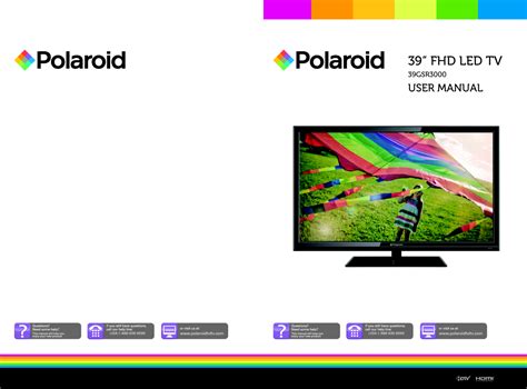 polaroid 900t tv manual PDF