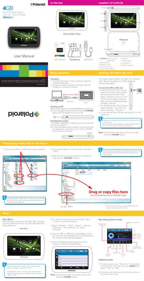 polaroid mp3 user guide Kindle Editon