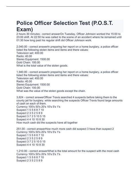 police officer written test study guide Doc