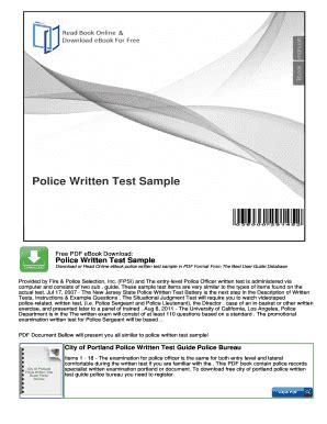 police records specialist written test PDF