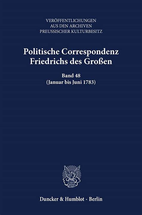 politische correspondenz friedrichs gro en althoff PDF
