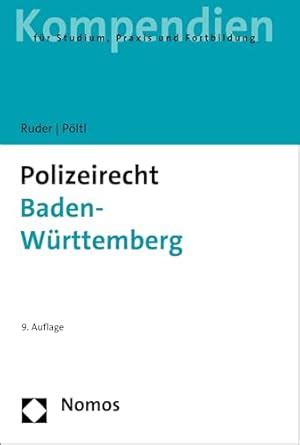 polizeirecht baden w rttemberg karl heinz ruder Kindle Editon