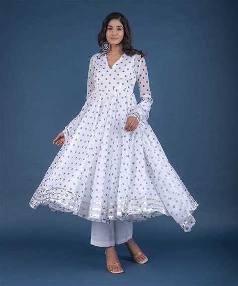 polka dot anarkali