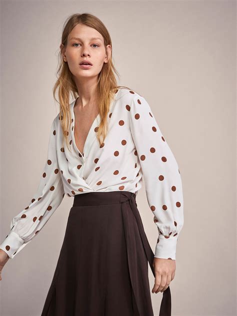 polka dot blouses clothing