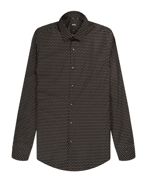 polka dot shirt black