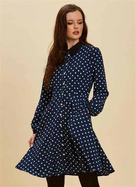 polka dot shirt dress