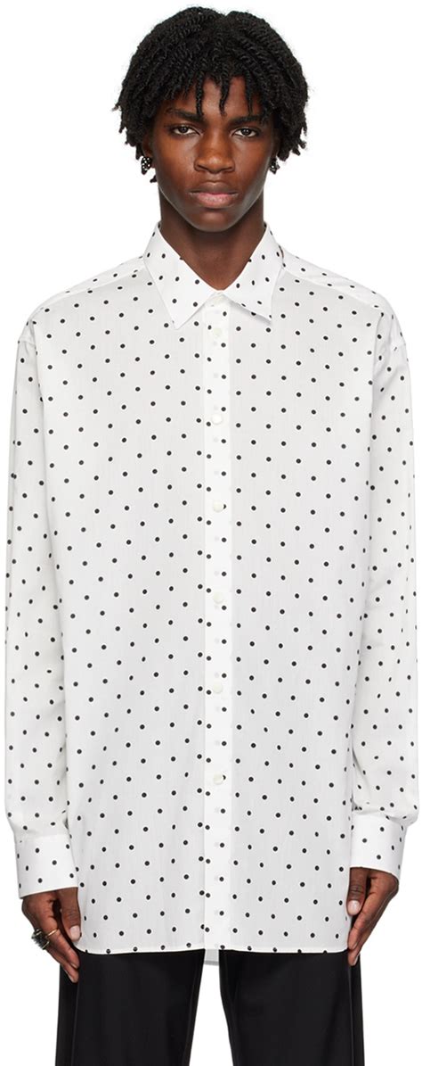 polka dot shirt white