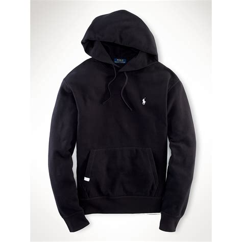 polo hoodie black