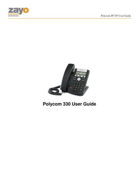 polycom soundpoint ip 330 sip manual PDF