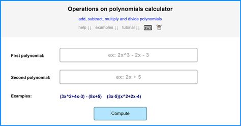 polynomial operations calculator