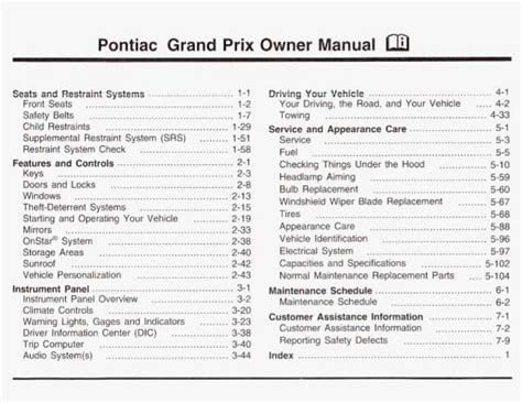 pontiac grand prix owners manual Epub