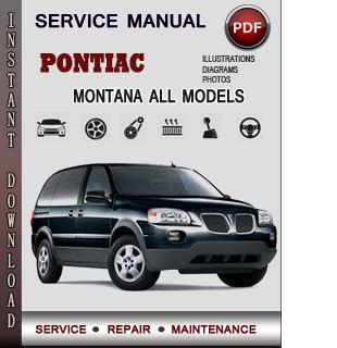 pontiac montana repair manuals download PDF