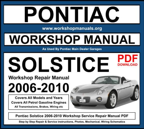 pontiac solstice service manual pdf Kindle Editon