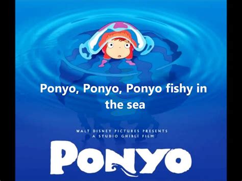 ponyo ponyo song lyrics