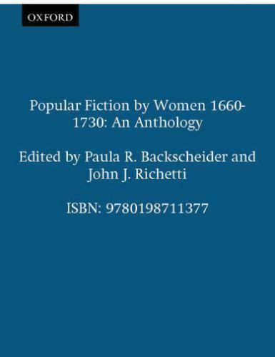 popular fiction by women 1660 1730 an anthology Kindle Editon