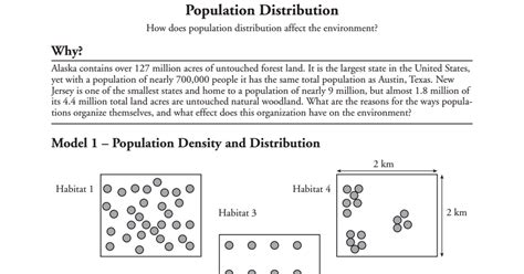 population distribution pogil answers key PDF
