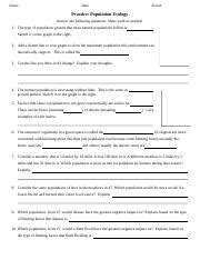 population ecology grid in practice questions answers Doc