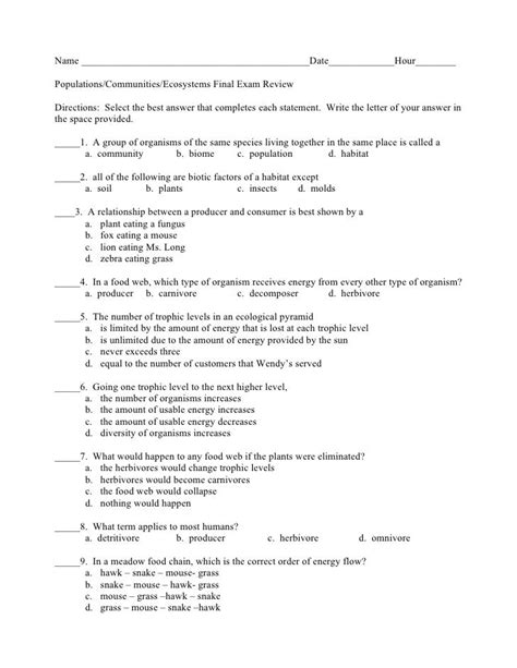 populations and communitiestest answer key pearson Doc