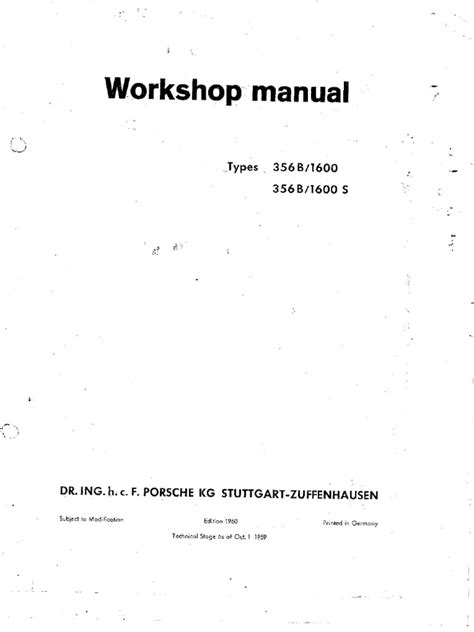 porsche 356 workshop manual pdf Doc