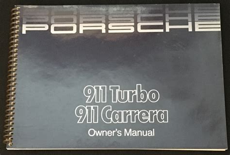 porsche 911 owners manual 1986 Doc