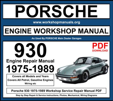 porsche 930 repair manual Epub