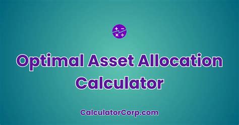 portfolio allocation calculator