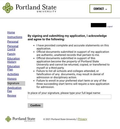 portland state application