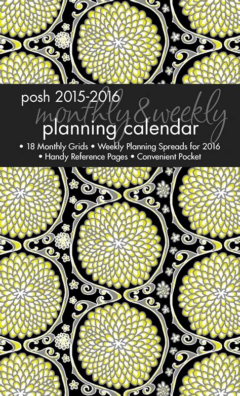 posh elegant mums 2015 2016 monthly or weekly planning calendar Reader