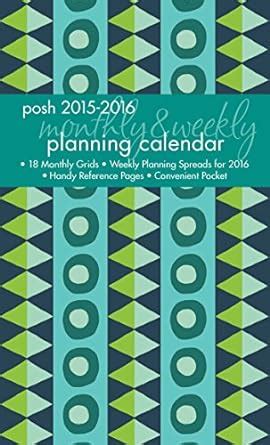 posh geo tribe 2015 2016 monthly or weekly planning calendar PDF