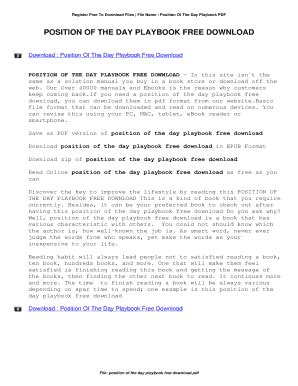 position of the day playbook free download pdf Kindle Editon