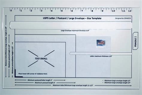 postage size guide template Epub