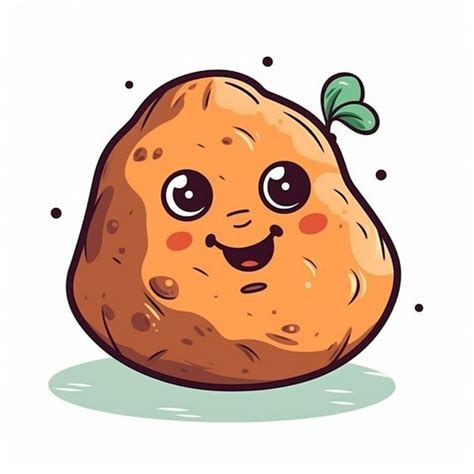 potato with a happy face doodle