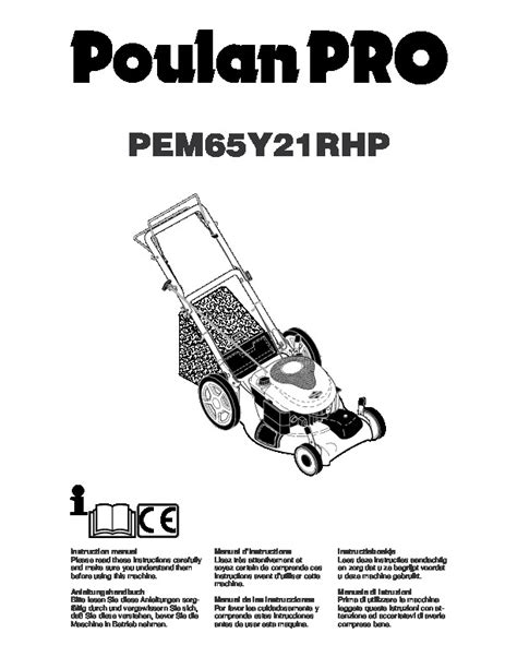 poulan pro lawn mower owners manual PDF