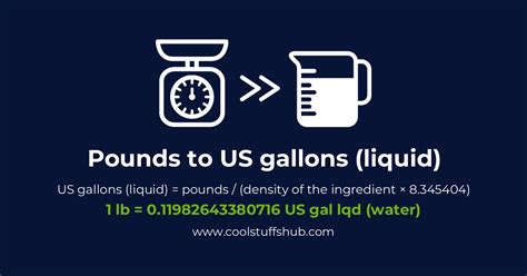 pounds to us gallons