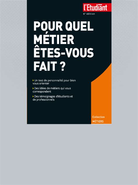 pour quel m tier tes vous fait PDF