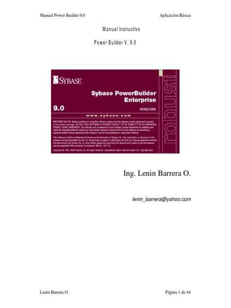 power builder 9 manual PDF